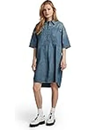G-Star RAW Dames Denim Shirt Casual Dress, , L, Blauw (Antique Faded Cricket Blue D311-d889), L