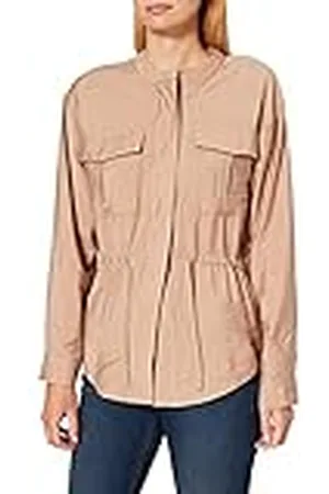 Taifun Lichte blazer voor dames, met trekkoord, rolarm, lange mouwen, blazerjacks, jas, blazer, lange mouwen, gevoerd, effen, , 34