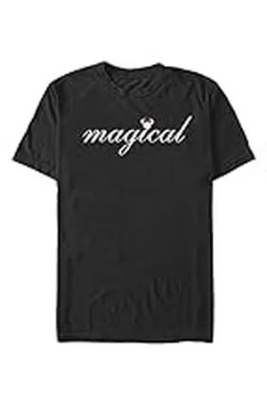 Disney Classics Mickey Classic - MINNIE MAGICAL SCRIPT Unisex Crew neck T-Shirt Black XL