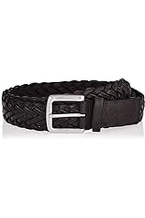 Marc O’ Polo Heren 3004, luxe herenriem, leren riem met gevlochten design, hoogwaardige gevlochten riem met metalen gesp, 990, 100