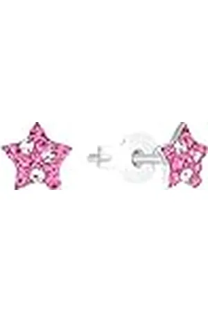 Prinzessin Lillifee Oorknopjes 925 sterling zilveren meisjes kinderoorbellen, met preciosa, 0,6 cm, zilver, ster, geleverd in sieradengeschenkdoosje, 2036428