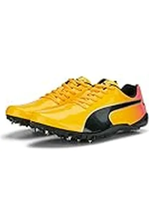 PUMA Heren Evospeed Prep Sprint 3 Track and Field Schoen, Sun Stream Sunset Glow Zwart, 40.5 EU