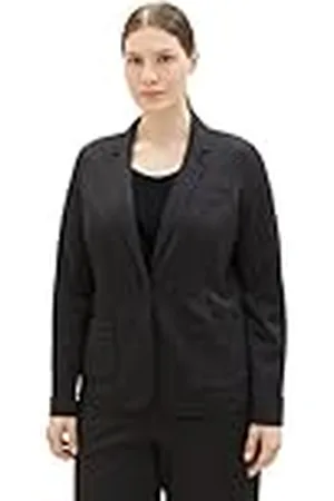 TOM TAILOR Damesblazer met ruitpatroon, , 54/Grote Maten