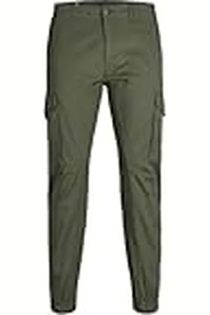 JACK & JONES Men Pants Cargo Jogger Trousers PAUL FLAKE AKM 542 Twill Stretch, Colour: , Pant Size:33W / 32L