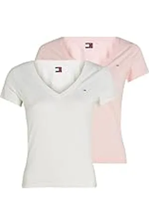 Tommy Hilfiger Dames TJW 2PACK V-NECK TEE S/S T-Shirt, Multi, S, , S