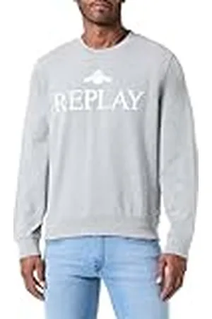 Replay Heren sweatshirt regular fit met ronde hals, , XXL