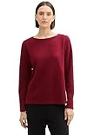 TOM TAILOR RIPP sweatshirt voor dames met knopen, , XXS