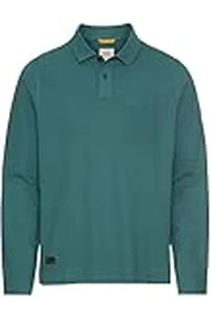 Camel Active Poloshirt met lange mouwen voor heren van puur katoen, , 3XL