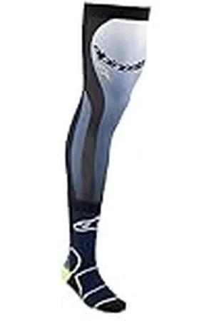 Alpinestars KNEE BRACE SOCKS, NAVY NAVY ELLOW FLUO, S/M, , S/M