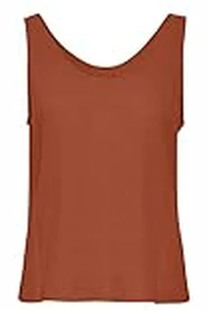 Ichi IAFOXA tanktop voor dames met schouderbandjes/cami shirt, 171562/mandarijn rood, S
