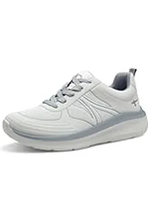 Tamaris Comfort Comfortabele sneakers voor dames, wit/blauw, 42 EU, , 42 EU