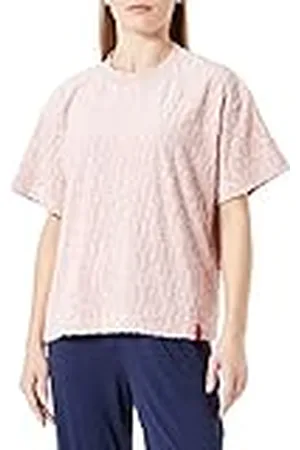 HUGO BOSS Boss Dames Terry T-shirt Pyjama_Longsleeve, Licht/Pastel Pink687, XL