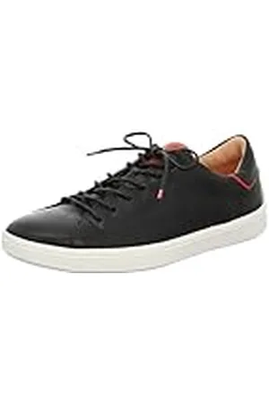 Think! Think Turna sneakers voor heren, chroomvrij, gelooid, duurzaam uitneembaar voetbed, zwart/combi 0000, 44 EU, , 44 EU