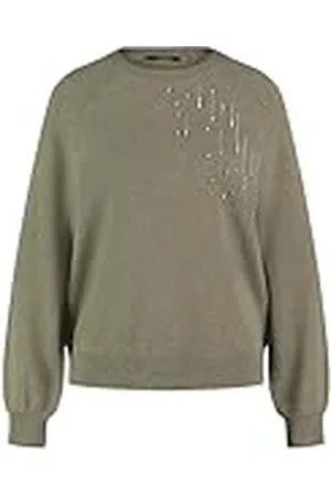 Taifun Damestrui met strasssteentjesdecoratie met lange mouwen, manchetten, raglanmouwen, effen kleur, , 36
