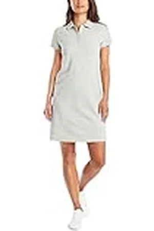 Nautica Dames eenvoudige klassieke korte mouw stretch katoenen polojurk casual, , XS