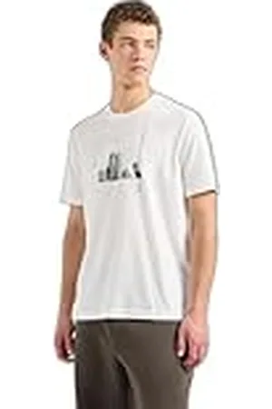 Armani Exchange Heren Scattered Graphic Elements with Iconic Building Image Regular Fit Tee T-shirt, , XXL