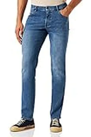 Bugatti Heren Jeans Power Stretch Slim Jeans Denim, , 36W / 32L
