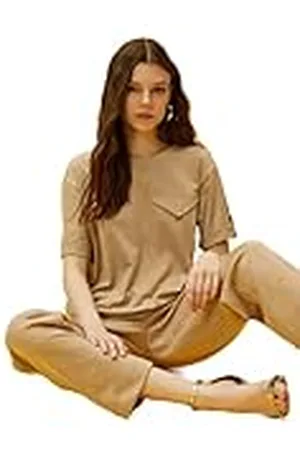 Koton Dames Pocket Suede Detail T-shirt Blouse, , 40