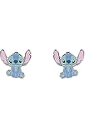 Disney Stitch Stud Oorbellen, Eén maat, verzilverd messing, Geen edelsteen