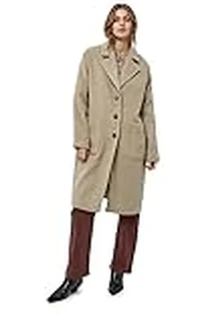 Minus Dames Sally wollen jas, Cobblestone, 12, Cobblestone, 38