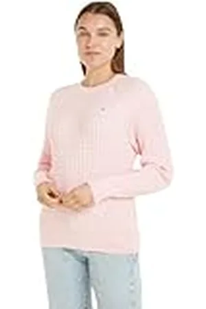 Tommy Hilfiger Co Cable C-nk trui truien voor dames, , XL