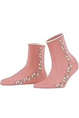 ESPRIT Dames Structured Leaves Katoen Lyocell halfhoog met patroon 1 paar sokken, , 35-38