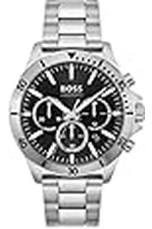 HUGO BOSS Chronograph Quartz horloge voor heren met zilveren roestvrijstalen armband - 1514057