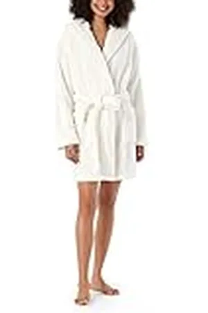Schiesser Damen Bademantel kuschelig und warm mit Kapuze - Teddy Fleece