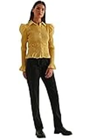 NA-KD Denim jeans voor dames met hoge taille, , 38 EU