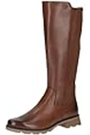 Caprice Dames Long Boot Flat 9-25601-43 kniehoge laarzen, cognac comb, 38 EU, , 38 EU
