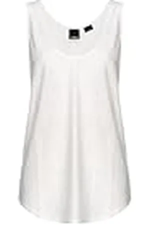 Pinko Cars Tanktop Jersey van linnen, gevlamd met piercing-borduurwerk, , XL