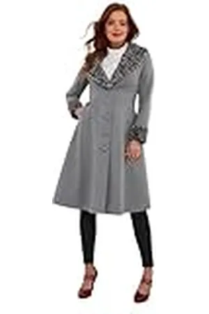 Joe Browns Vrouwen Animal Print Faux Fur Trim Lange Jas Longline, , 42