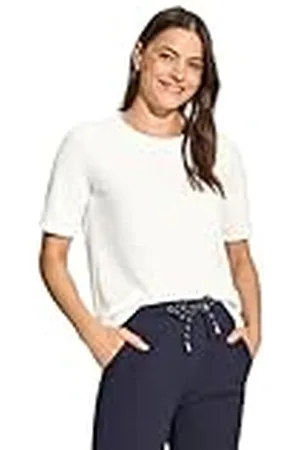 CECIL T-shirt met structuur voor dames, , XL