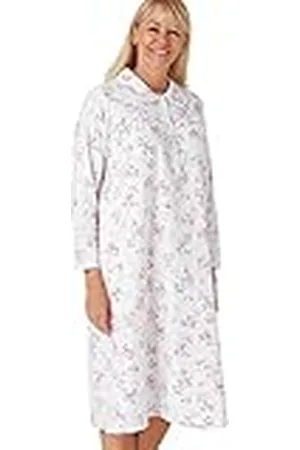 Marlon Womens Candace geborsteld katoen bedrukt Peter Pan kraag nachthemd, , 46-48