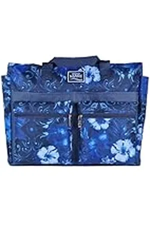 AQUA DI MARE Strandtas Ribstop vierkant patroon 100% PL 22883 marineblauw, , Hedendaags