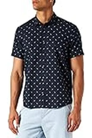 TOM TAILOR Uomini Shirt met korte mouwen en strepen 1031062, , M