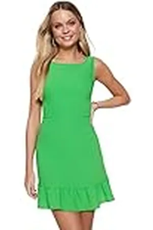 Trendyol Dames A-lijn Regular fit geweven jurk, smaragd, 36, , 62