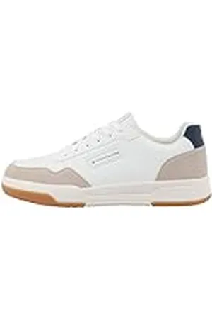 TOM TAILOR 9580120001 Sneakers voor heren, wit-marineblauw, 46 EU, , 46 EU