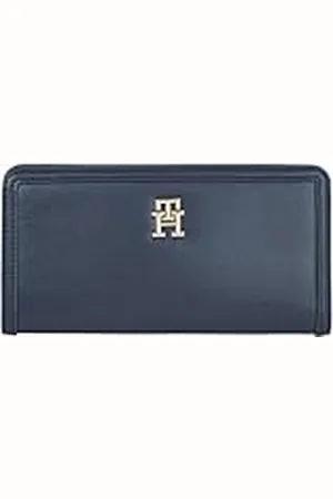 Tommy Hilfiger Dames TH MONOTYPE grote slanke portemonnee, ruimteblauw, eenheidsmaat, , One Size