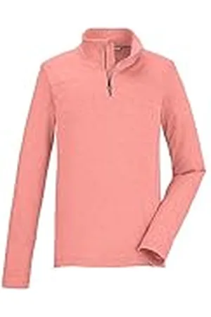 Killtec Functioneel shirt voor meisjes met opstaande kraag en ritssluiting KSW 189 GRLS SHRT, donker framboos, 116, 40872-000, , 116 cm