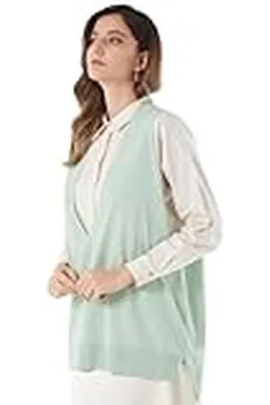 Trendyol Dames Mint V-hals Knitwear Jumpers Pullover Sweater, S
