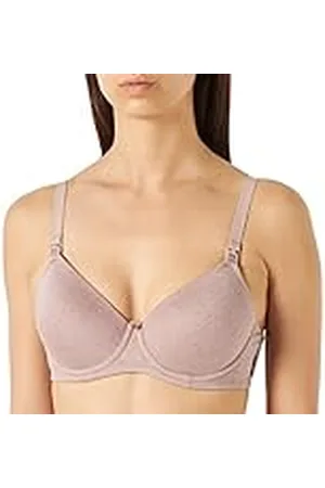 Noppies Maternity Cotton Comfort verpleegbeha voor dames, gevoerde beha, bark melange-P865, E80