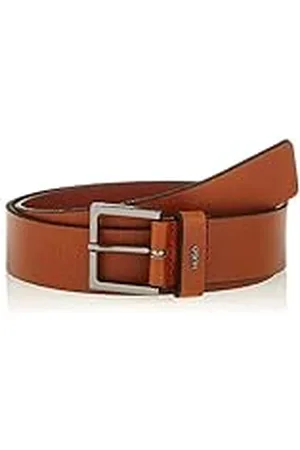 HUGO BOSS Giove-L Sz35 leren herenriem met metalen sluiting en metalen logo-belettering, , 85