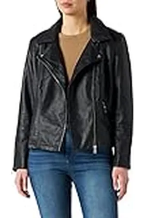 ONLY ONLY Dames Caremmy Faux Leather Biker Noos jas, (black/black), 42