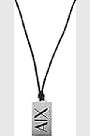 Armani Exchange Roestvrijstalen Ketting met Identiteitsplaatje