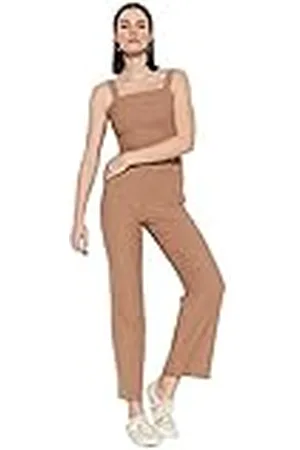 Trendyol Vrouwen Effen Geweven Jumpsuit, , 64