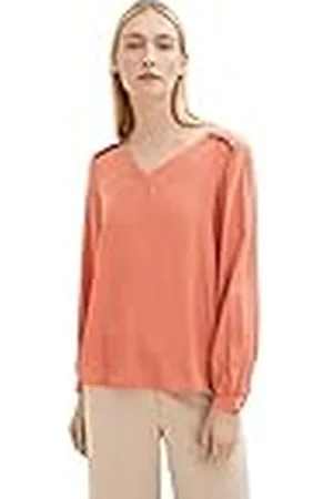 TOM TAILOR Dames Blouse met V-hals 1034028, , 32