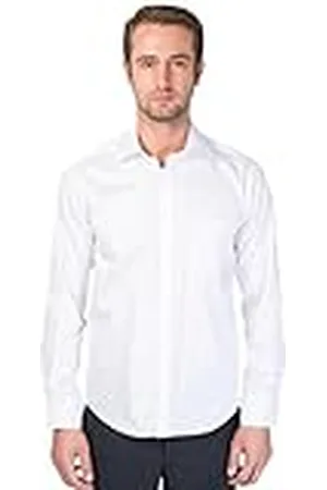 Bonamaison Heren Regular Fit shirt met lange mouwen met zakken Button Down Shirt, , standaard
