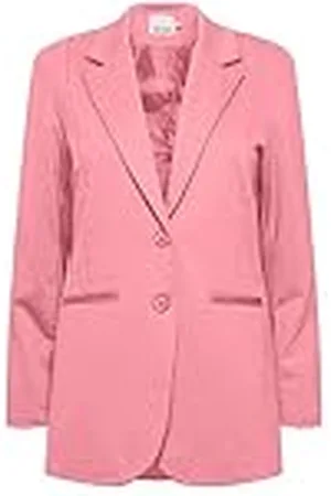 Ichi IHKATE SUS oversized BL damesblazer, lange blazer met knopen, stretch en reverskraag, , M
