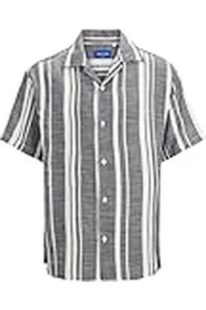 JACK & JONES PLUS Jorcabana Stripe Shirt Ss Ln Pls Overhemd, , 4XL, , 4XL